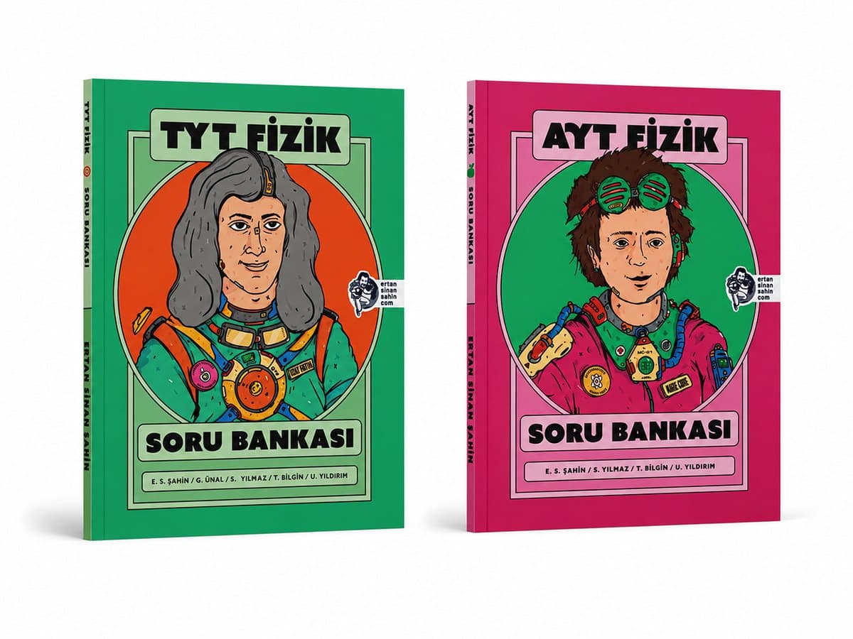 TYT ve AYT Fizik Soru Bankaları kitabının kapağı